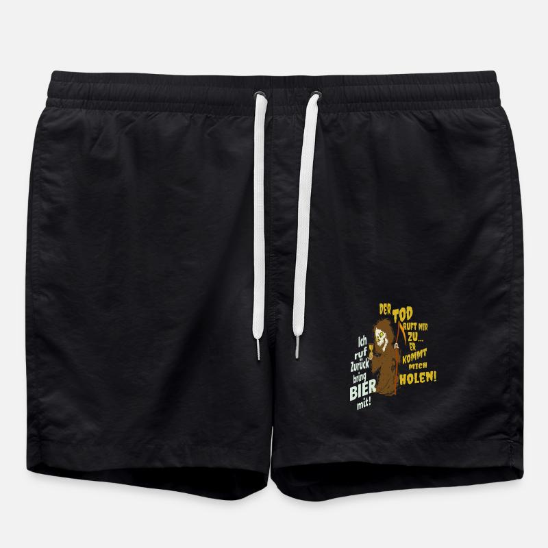Lustiger Sensenmann - Badeshorts - Schwarz