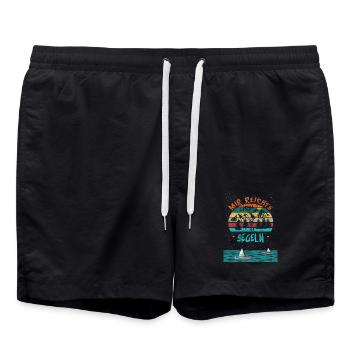 Mir reichts ich geh Segeln - Badeshorts - Schwarz - Vorne - AI Model Male 185 light (185cm)