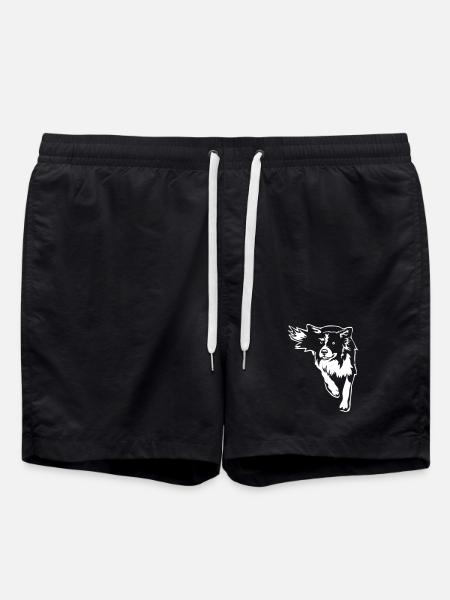 Border Collie "Black Edition" - Swim Trunks - black