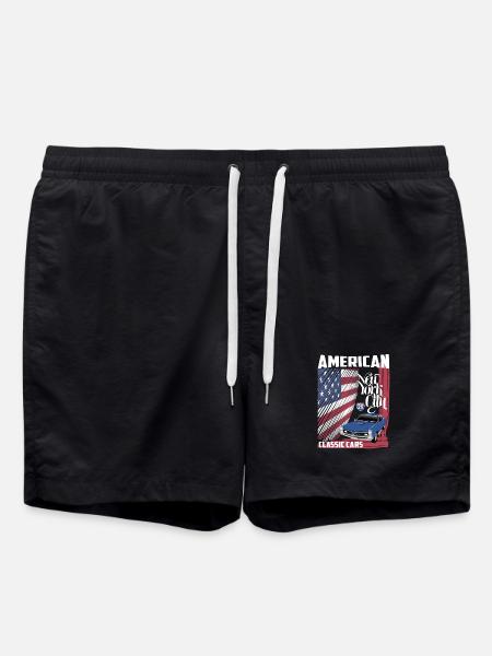 Amerikanske klassiske biler - Badeshorts - sort