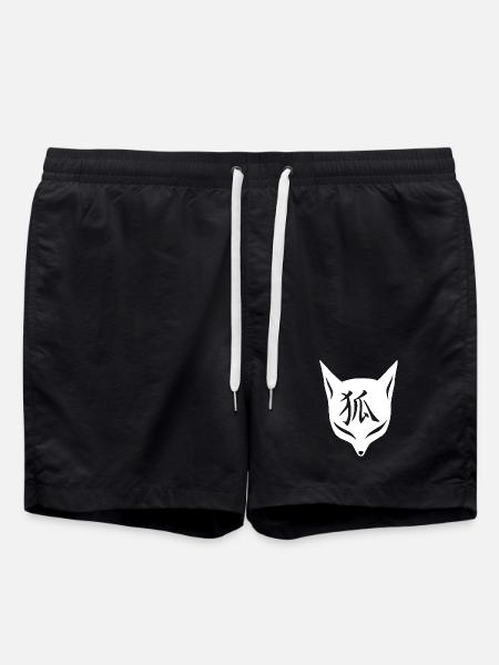 Fox manga white - Swim Trunks - black