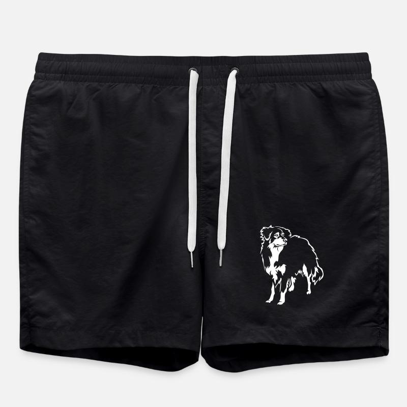 Australian Shepherd "Black Edition" - Badeshorts - Schwarz