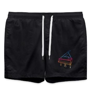 Dessin des ailes - Short de bain - noir - Devant - AI Model Male 185 light (185cm)