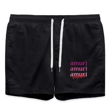 T-shirt Amuri Sicilien Amour Saint-Valentin - Short de bain - noir - Devant - AI Model Male 185 light (185cm)