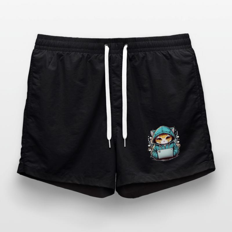 Coding cat Swim Trunks