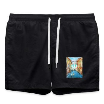 Multergasse - Swim Trunks - black - Front - AI Model Male 185 light (185cm)