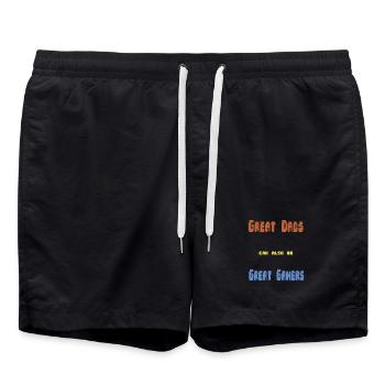 Gamerpapa Father's Day Gift - Swim Trunks - black - Front - AI Model Male 185 light (185cm)