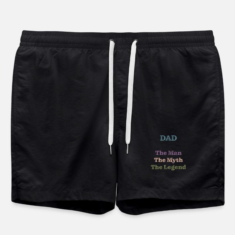 Papa The Legend Father's Day Gift - Swim Trunks - black