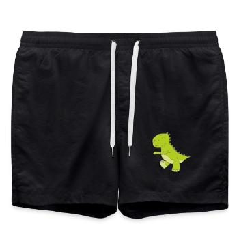 Dino petit - Short de bain - noir - Devant - AI Model Male 185 light (185cm)