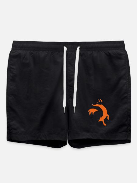 Sketch of the fox - Swim Trunks - black