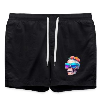 Crâne - Short de bain - noir - Devant - AI Model Male 185 light (185cm)
