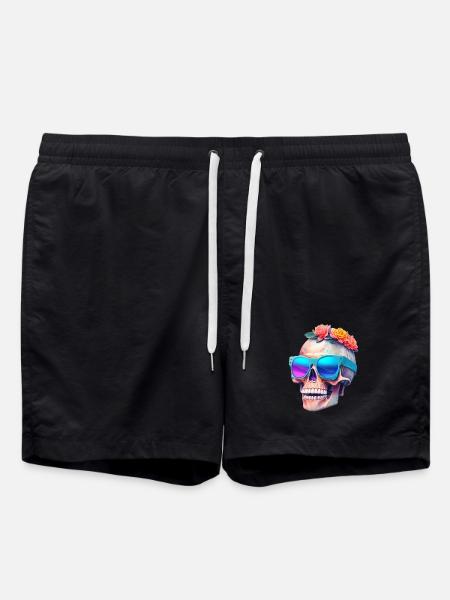 Skull - Swim Trunks - black
