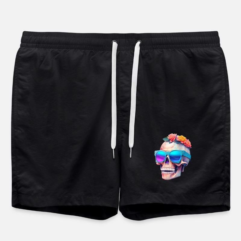 Skull - Swim Trunks - black