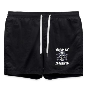 Biker rasen nicht sie fliegen tief Skull - Badeshorts - Schwarz - Vorne - AI Model Male 185 light (185cm)