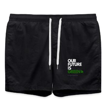 NOTRE AVENIR EST VERT - Short de bain - noir - Devant - AI Model Male 185 light (185cm)
