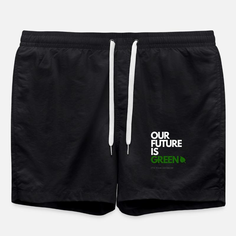 OUR FUTURE IS GREEN - Swim Trunks - black