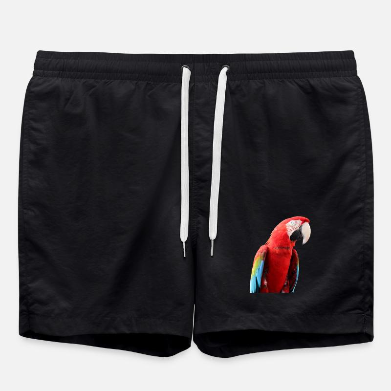 Parrots Bird T-shirt Gift - Swim Trunks - black