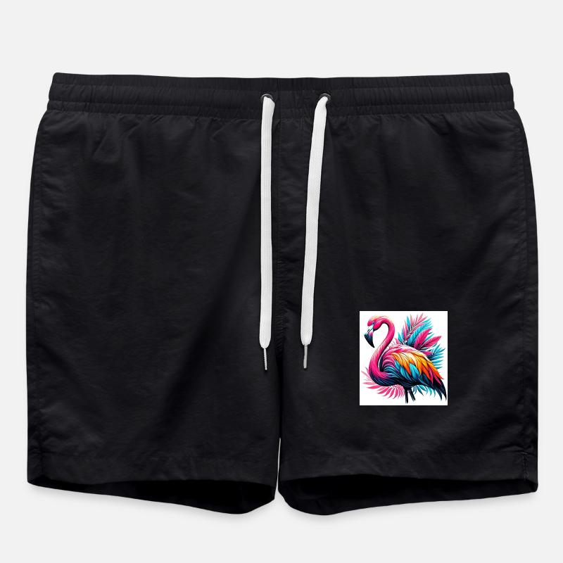Flamant rose - Short de bain - noir