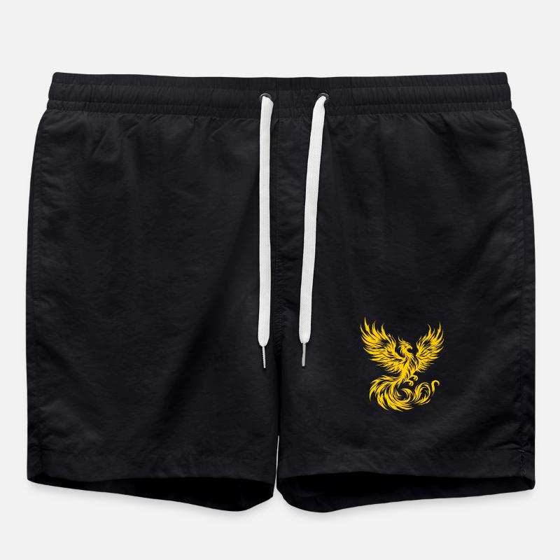 Feuer-Phönix - Badeshorts - Schwarz