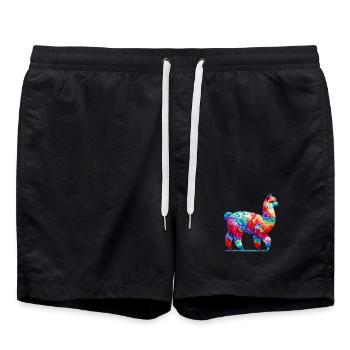 Alpaga - Short de bain - noir - Devant - AI Model Male 185 light (185cm)