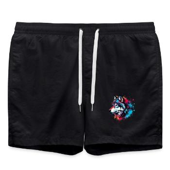 Loup - Short de bain - noir - Devant - AI Model Male 185 light (185cm)