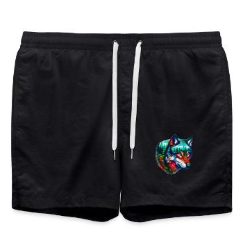 Loup - Short de bain - noir - Devant - AI Model Male 185 light (185cm)