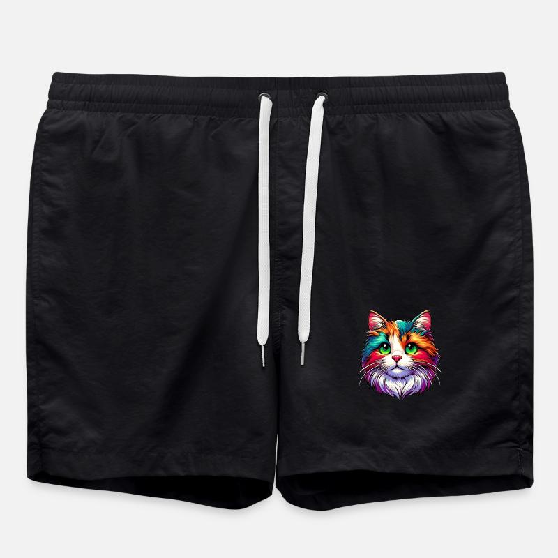 Chat - Short de bain - noir