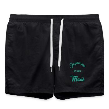 JE PEUX PAS. MARIE - Short de bain - noir - Devant - AI Model Male 185 light (185cm)