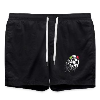 Fußball Team Italien Illustration Ball Explosion - Badeshorts - Schwarz - Vorne - AI Model Male 185 light (185cm)