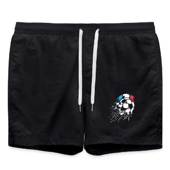 Logo de l’explosion du ballon de l’équipe de France - Short de bain - noir - Devant - AI Model Male 185 light (185cm)