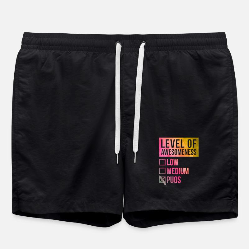 Pug - Swim Trunks - black