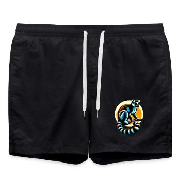 Lemur - Swim Trunks - black - Front - AI Model Male 185 light (185cm)