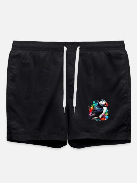 Papageitaucher - Badeshorts - Schwarz