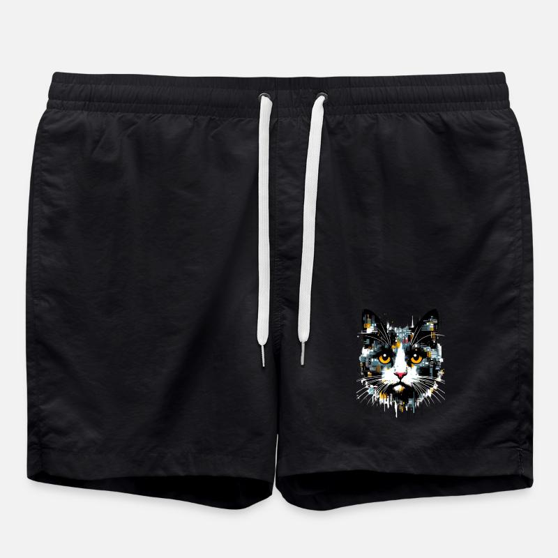 Chat - Short de bain - noir