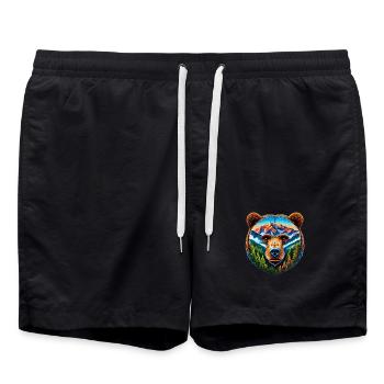 Ours - Short de bain - noir - Devant - AI Model Male 185 light (185cm)