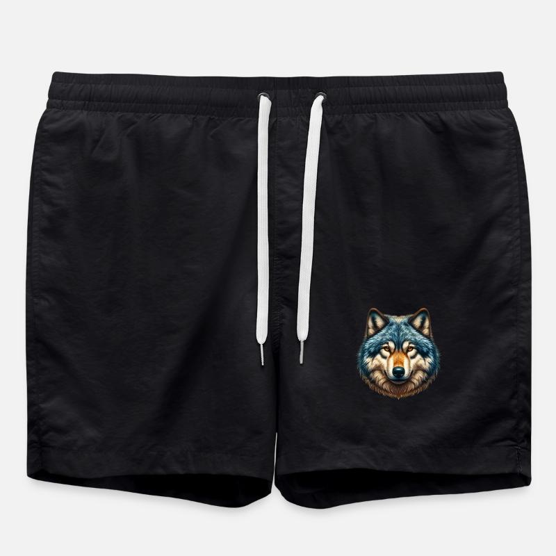 Wolf - Swim Trunks - black