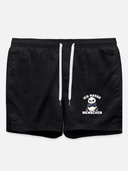 Le panda déteste les gens Design - Short de bain - noir