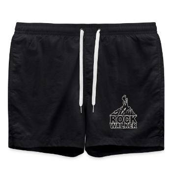Marcheur de roche [Blanc] - Short de bain - noir - Devant - AI Model Male 185 light (185cm)