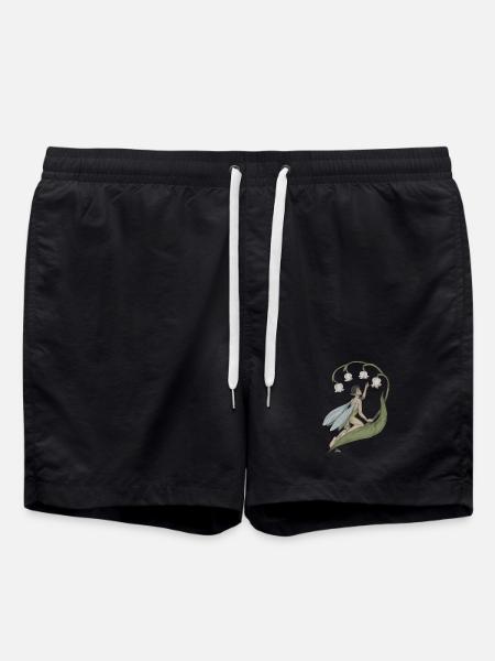 Pixie mit Maiglöckchen - Badeshorts - Schwarz