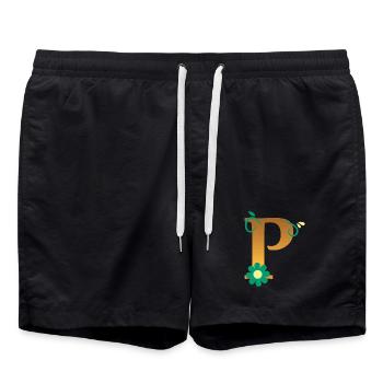 P - Short de bain - noir - Devant - AI Model Male 185 light (185cm)