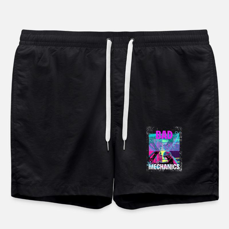 Mauvaise mécanique – Style Garage Singe - Short de bain - noir
