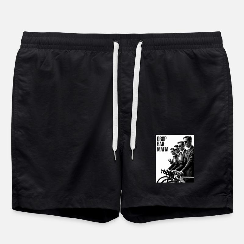 Drop Bar Mafia – Noir Cycling Tee - Swim Trunks - black