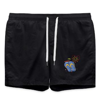 Holidays by the sea - Swim Trunks - black - Front - AI Model Male 185 light (185cm)