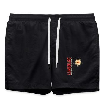 Lüneburg - Badeshorts - Schwarz - Vorne - AI Model Male 185 light (185cm)