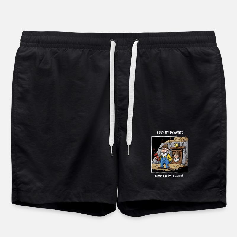 Dynamite Miner ! - Swim Trunks - black
