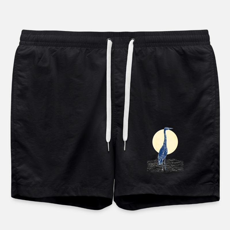 GREY HERON - Swim Trunks - black