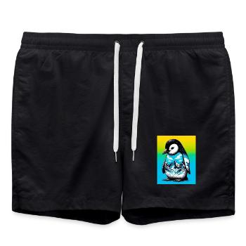 pingouin - Short de bain - noir - Devant - AI Model Male 185 light (185cm)