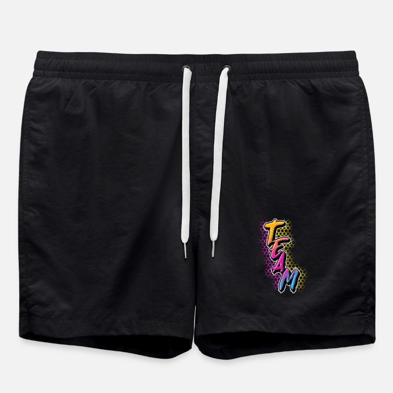 Team - Badeshorts - Schwarz
