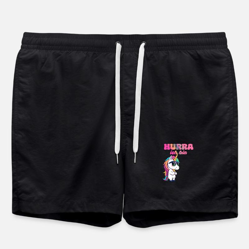 Licorne Anniversaire - Short de bain - noir
