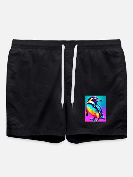 penguin - Swim Trunks - black